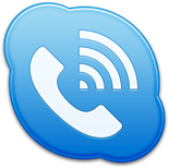Skype Phone Blue 155